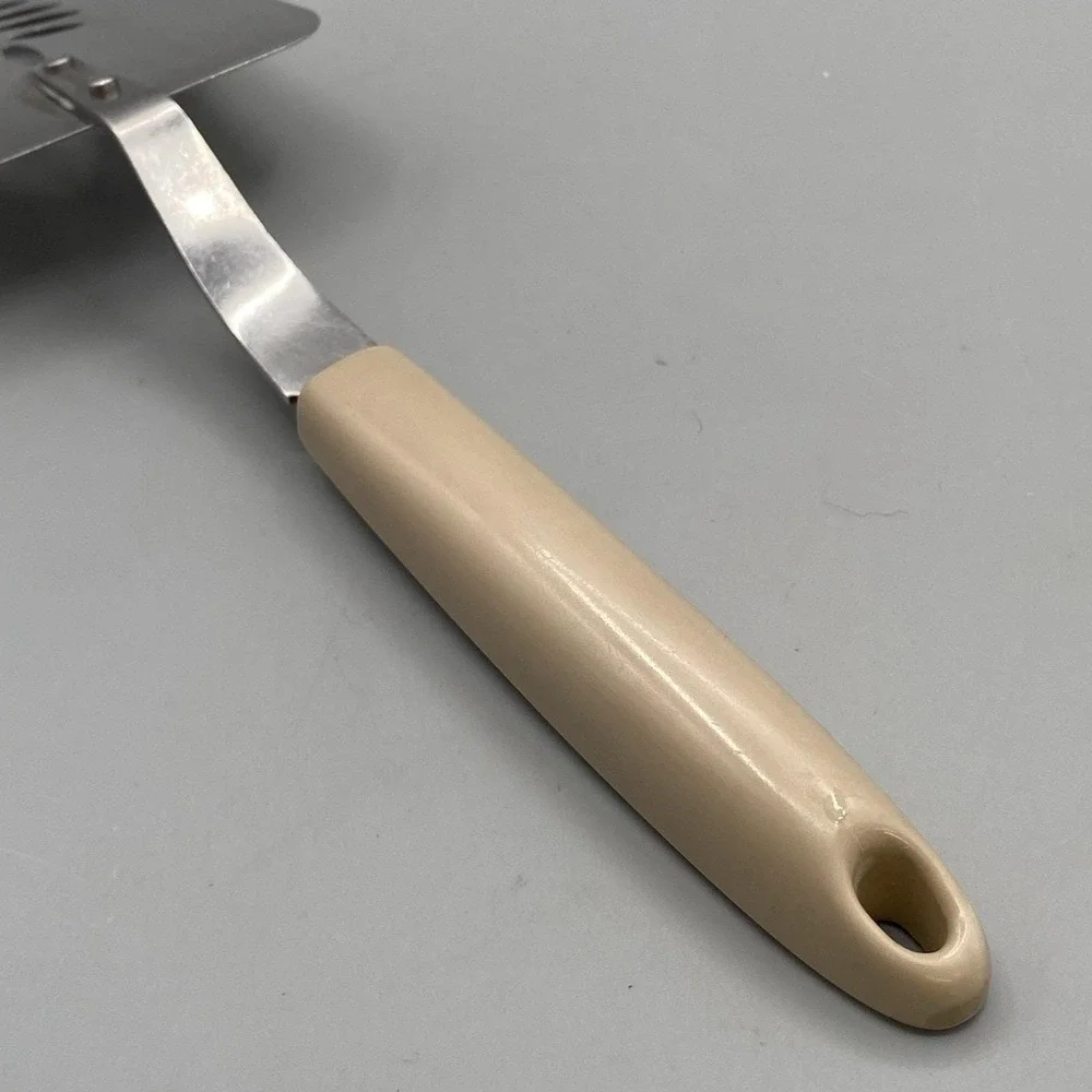 Vintage Maid Of Honor Slotted Spatula 10 in Wheat Pattern Short Handle Stainless